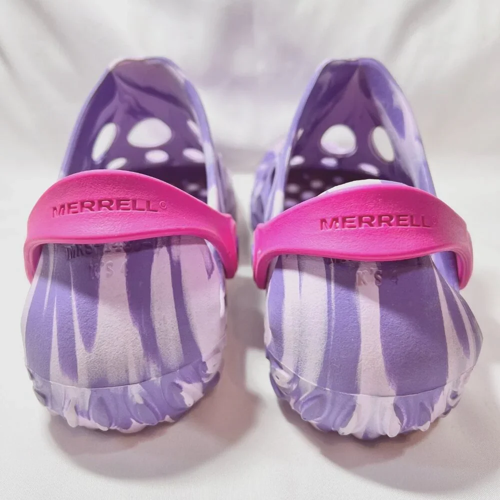 Merrell Hydro Moc Water Shoes-Kids size 4-Mrs1480 1-Purple/lilac/Pink-Slip On